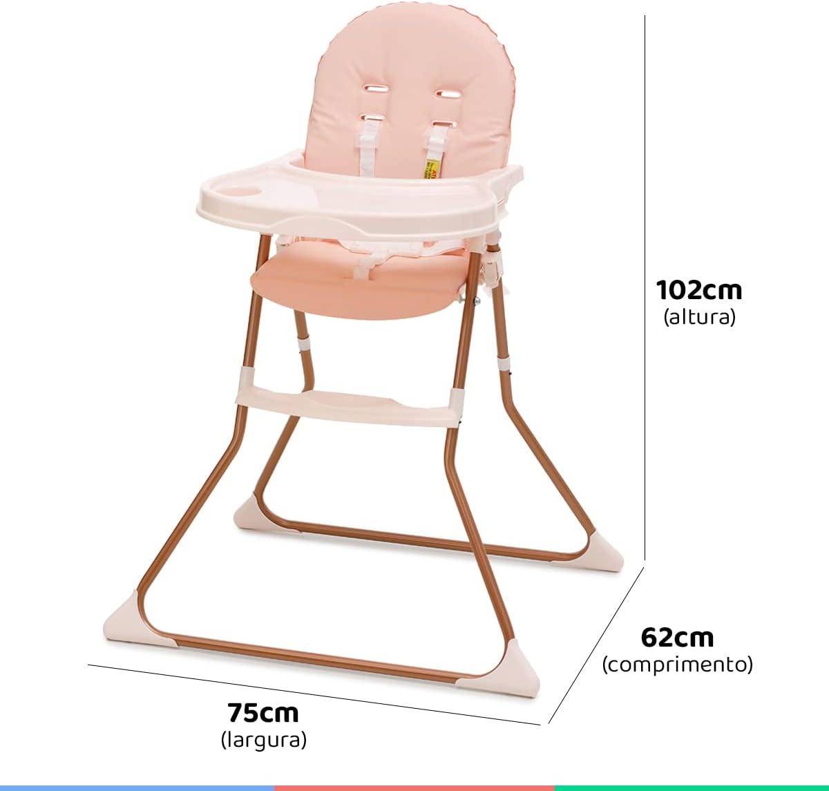 Cadeira de Bebê para Alimentação até 23 Kg Alta Nick Rose - Imagem 3