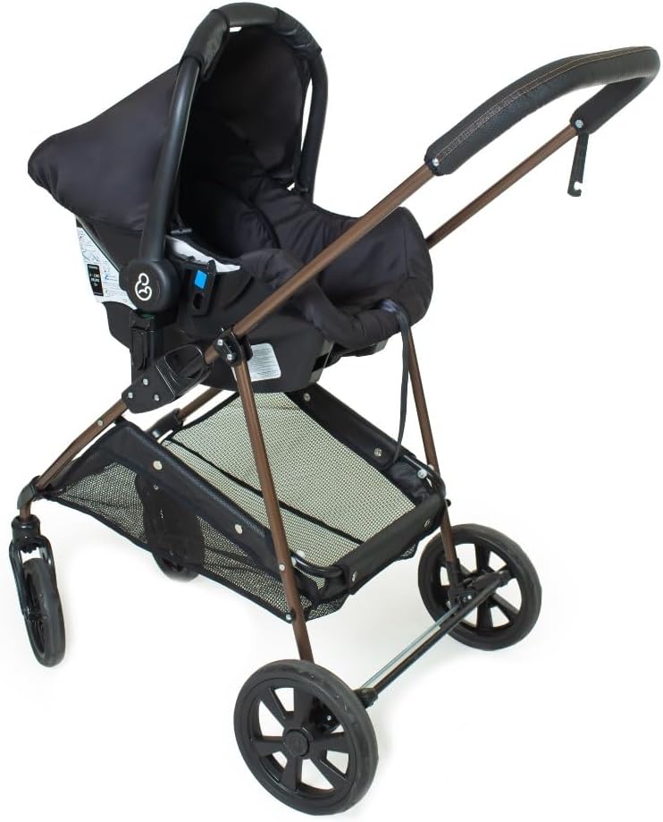 Carrinho de Bebe Infantil Berço Passeio Moises Reversível Bebê Conforto Base Auto Napoli - Imagem 4